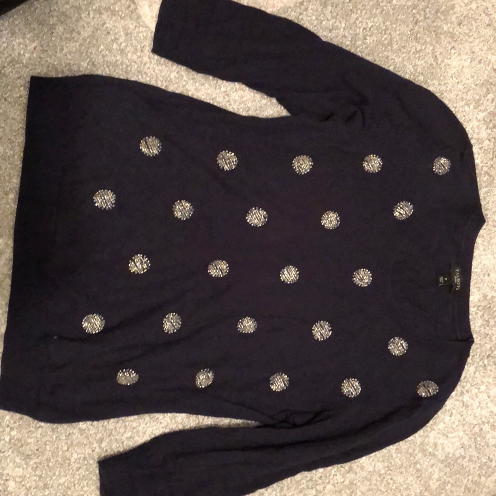 3/4 length navy sweater